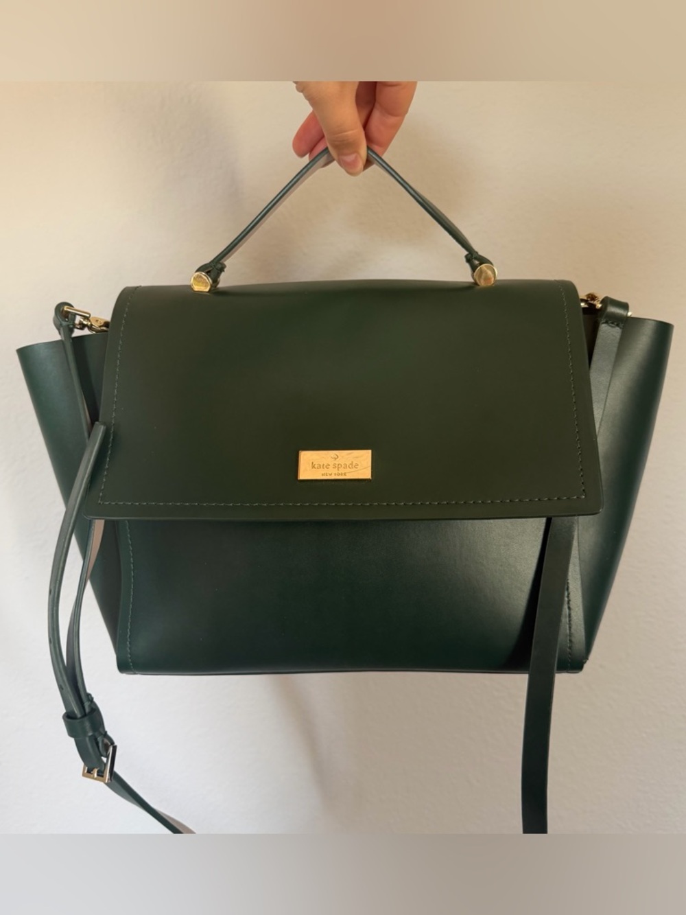 Kate Spade New York Arbor Hill Lilah shoulder bag in dark green leather